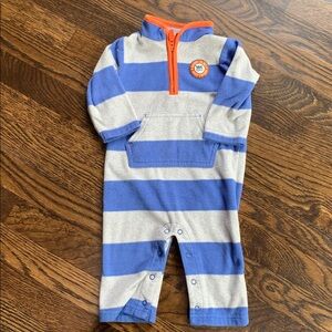 Carter's Blue and Gray Striped One Piece -9mo